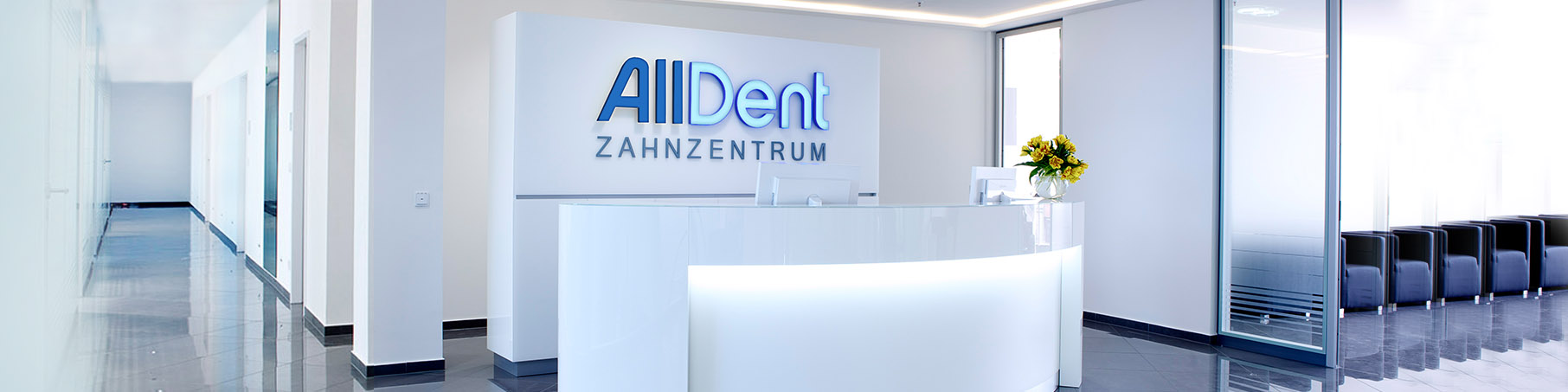 Empfang AllDent Zahnzentrum